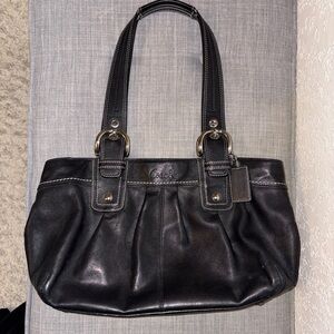 Coach Black Leather Shoulder Bag